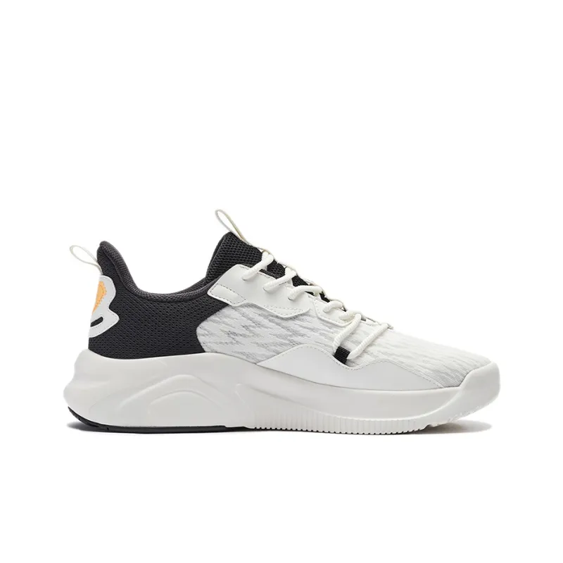 361° Anti Slip And Wear Resistant Lightweight Low Top Casual Shoes Men's White Black-1