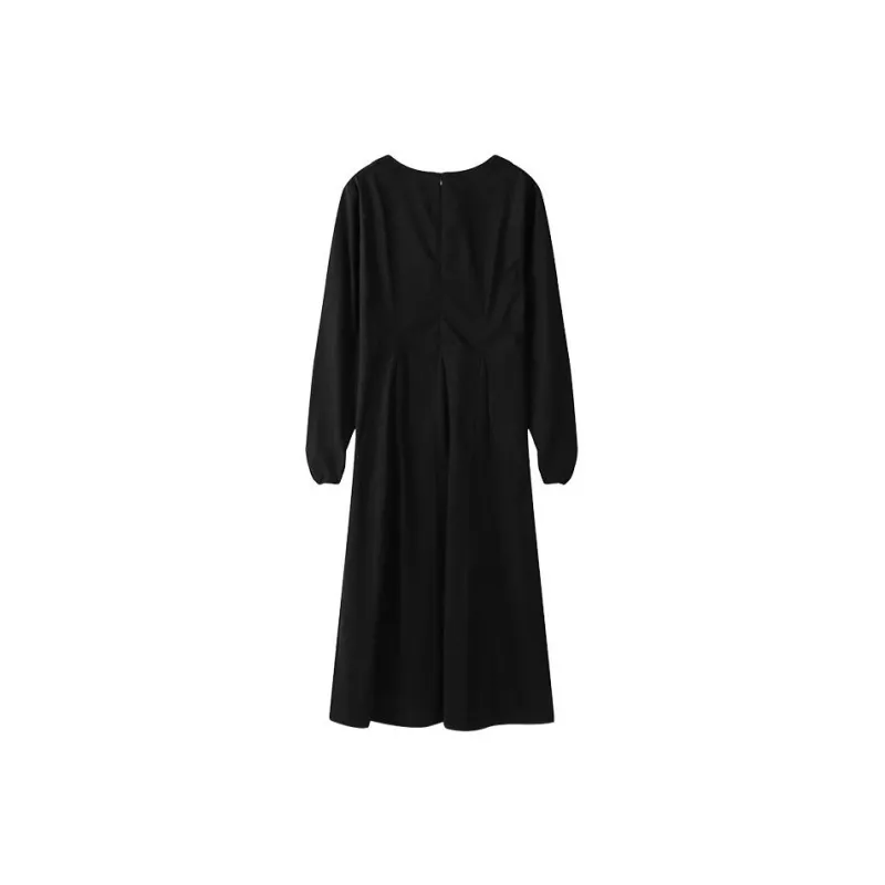 THE SEA LIFE A Line Skirt Dress Black-1