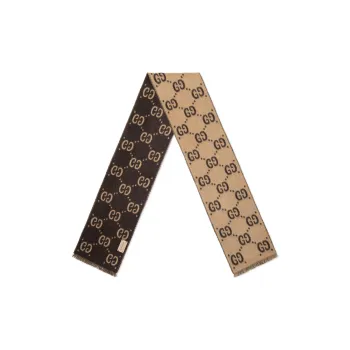 GUCCI GG print Wool Scarf