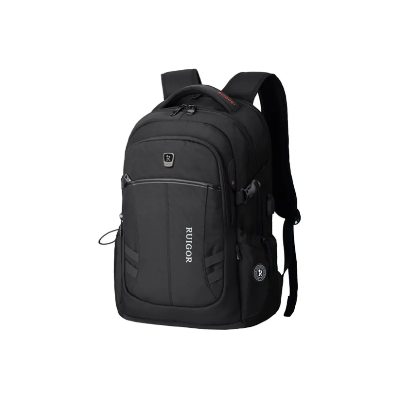 RUIGOR Oxford Laptop Backpack Regular Unisex Black-7