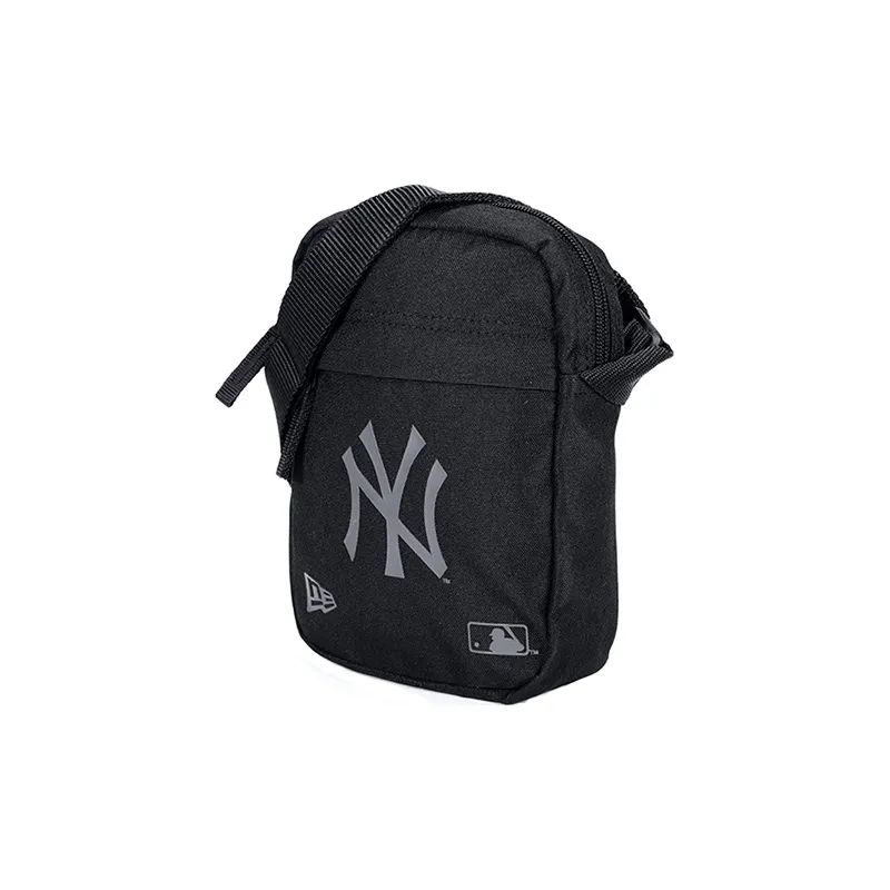 New Era Nylon Fabric Crossbody Bag, Shoulder Bag Men's Black-2