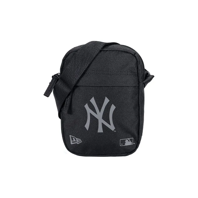 New Era Nylon Fabric Crossbody Bag, Shoulder Bag Men's Black-0