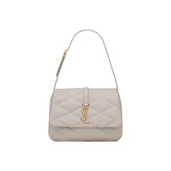 SAINT LAURENT LE57 Series Sheepskin Shoulder Bag Women's White