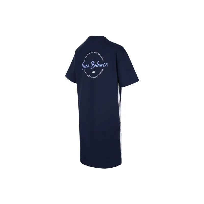 New Balance Short Sleeved Dresses Women's Navy Blue-1