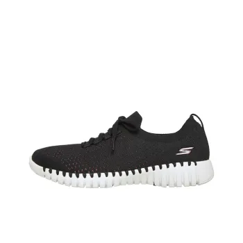 Skechers Go Walk 5 Cushioning Anti-Slip And Wear-Resistant Low-Top Casual Shoes Women's Black Pink