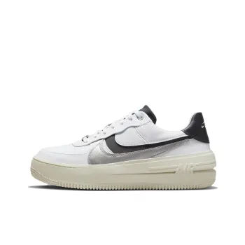 Nike Air Force 1 PLT.AF.ORM White Metallic Silver Black Women's