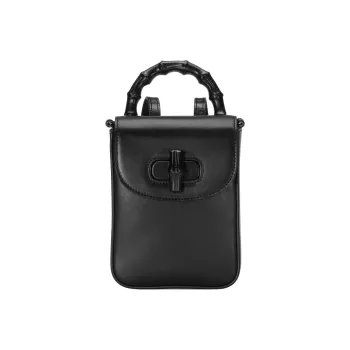 GUCCI Leather Backpack Mini Women's Black