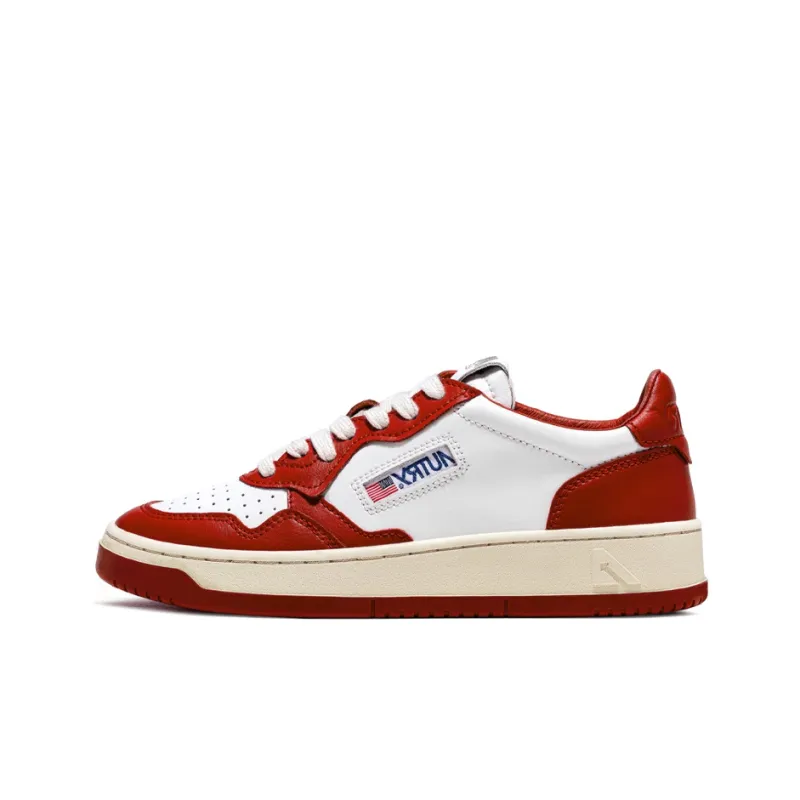 AUTRY Medalist Leather Low Red White-0