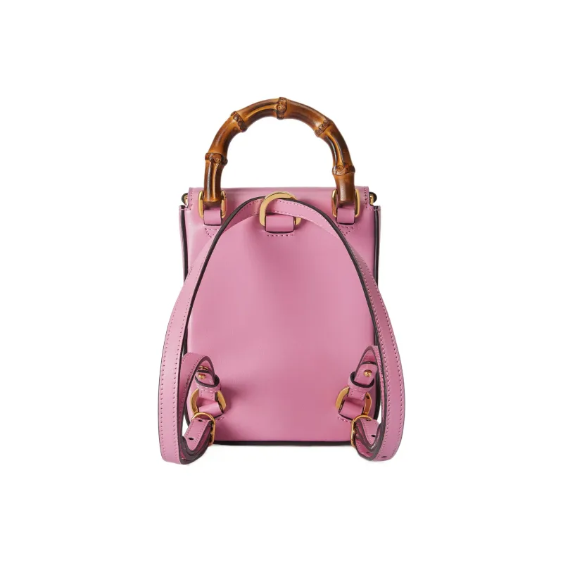 GUCCI Leather Backpack Mini Women's Pink-4