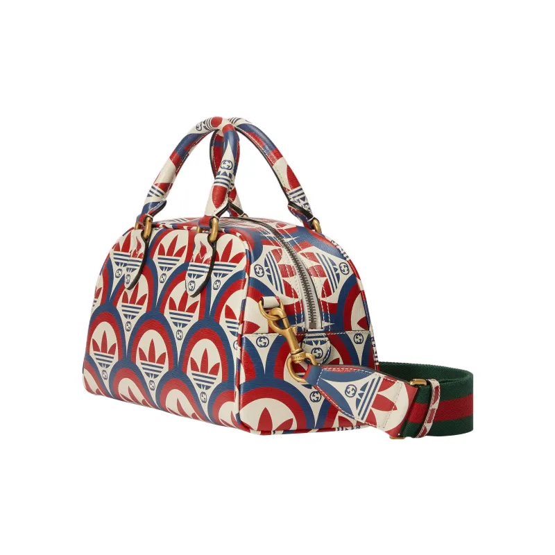 GUCCI Adidas Collaboration GUCCI X ADIDAS Leather Travel Bag Shoulder Bag Crossbody Bag Handbag Mini Women's Red/Blue-1