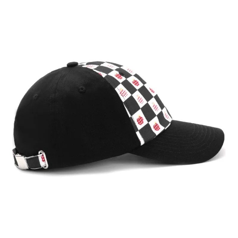 KENMO Baseball Caps Unisex Black White Red-3