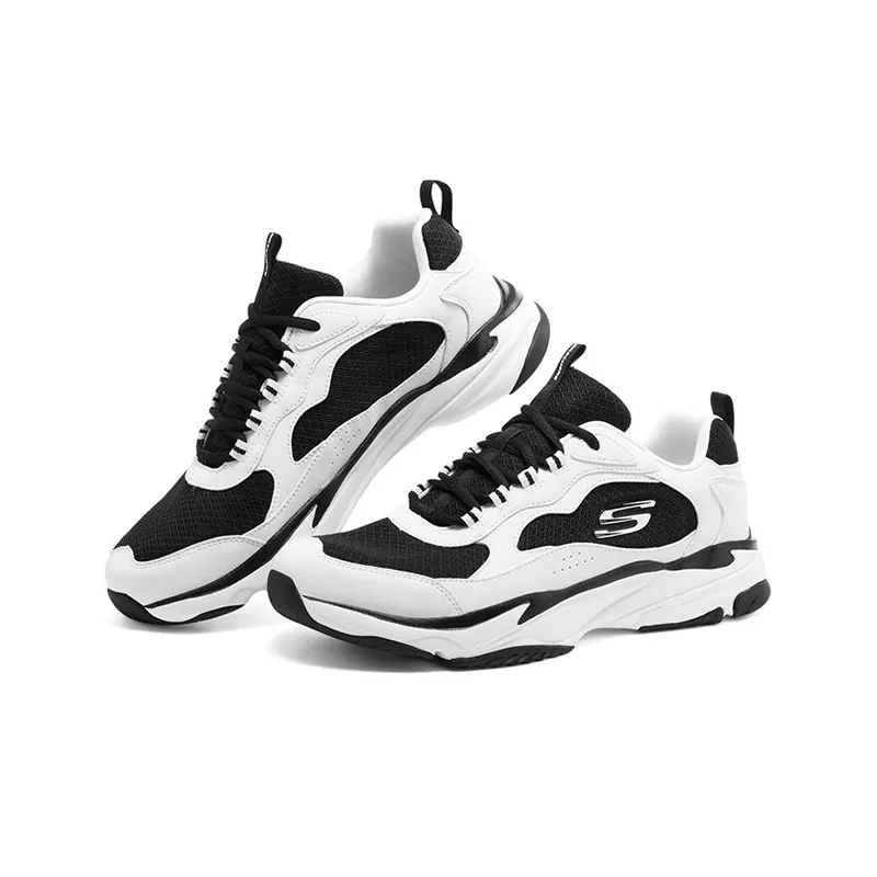 Skechers Lifestyle Arizin Cushioning Anti Slip Wear Resistant Breathability Low Top Casual Shoes Men's Black White-2
