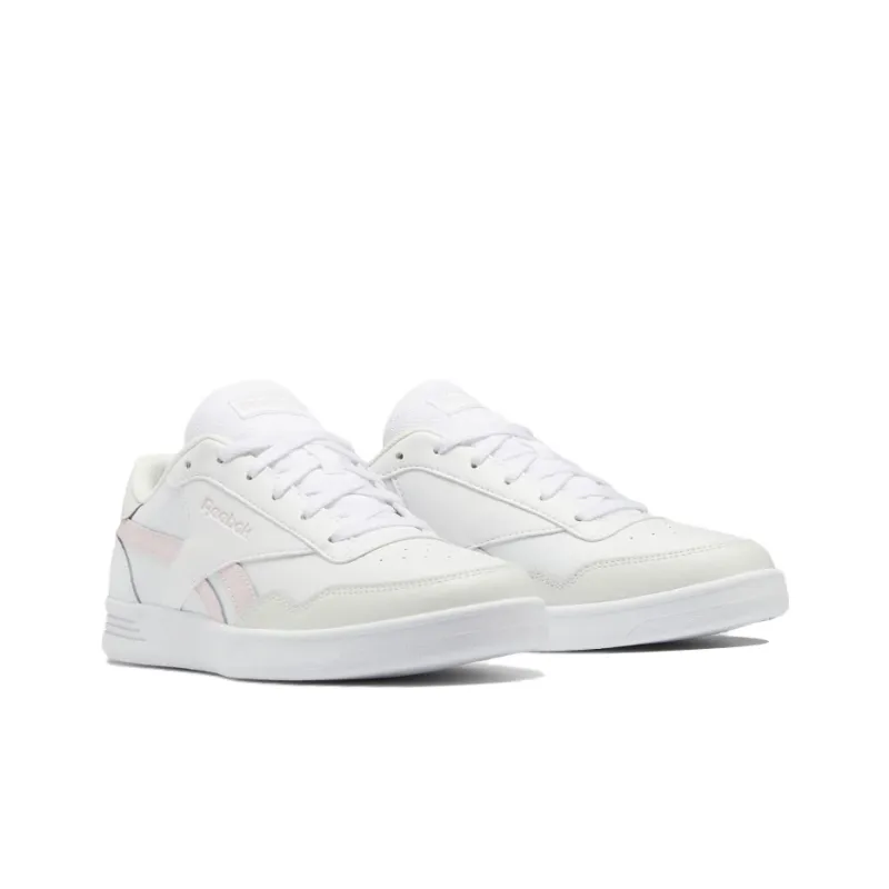 Reebok Royal Techque T Anti-Slip Wear-Resistant Low-Top Skateboard Shoes Women's White Brown Pink-2