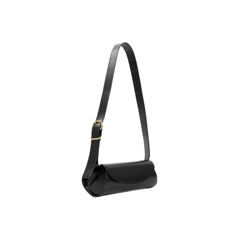 JIL SANDER Cannolo Logo Embossed Small Shoulder Bag-1