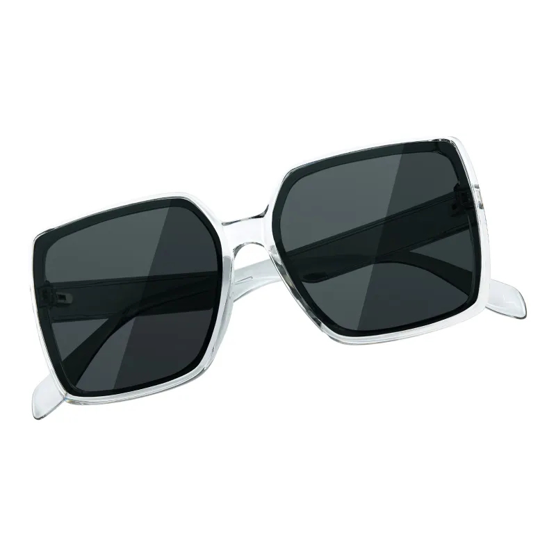 ENFANTIN Sunglasses Unisex Transparent Gray Frame With Gray Black Lens-2