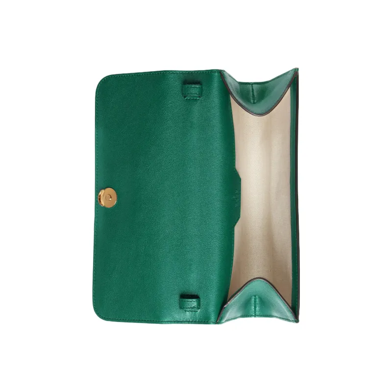 GUCCI Diana Leather Handbag Shoulder Bag Crossbody Bag Small Size Women's Green-6