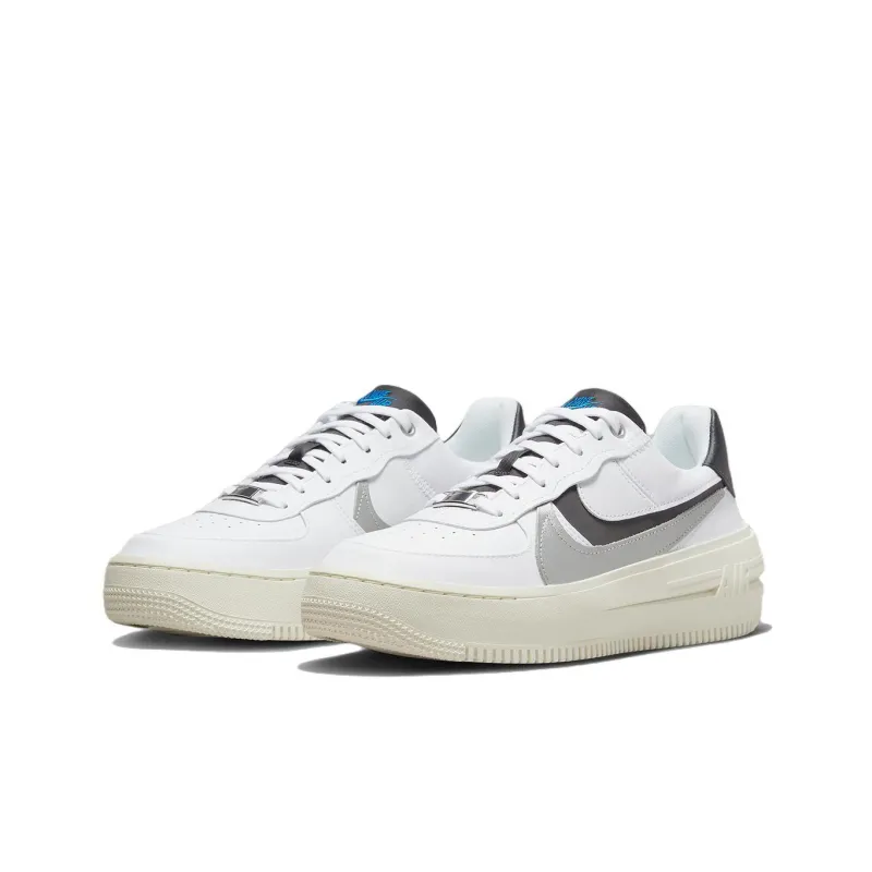 Nike Air Force 1 PLT.AF.ORM White Metallic Silver Black Women's-2