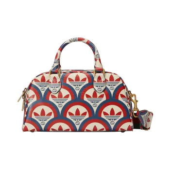 GUCCI Adidas Collaboration GUCCI X ADIDAS Leather Travel Bag Shoulder Bag Crossbody Bag Handbag Mini Women's Red/Blue