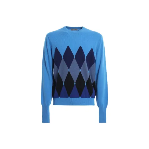 BALLANTYNE Cashmere Sweater Men Sky Blue