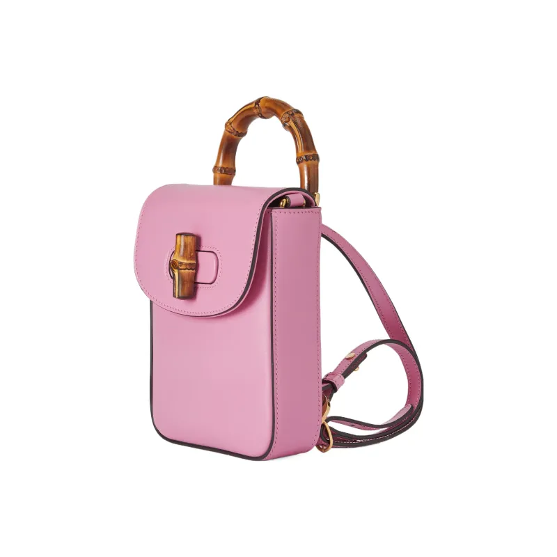 GUCCI Leather Backpack Mini Women's Pink-2