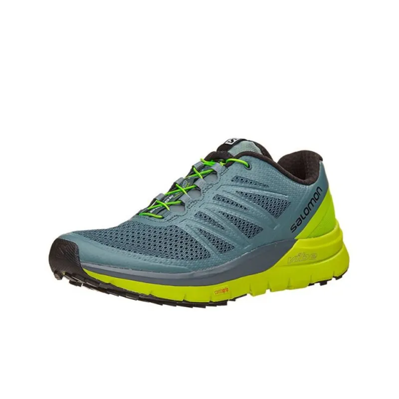 SALOMON Sense Ride 4 Sense Pro Ma Anti-Slip Wear-Resistant Low-Top Outdoor Shoes Gray Green-2