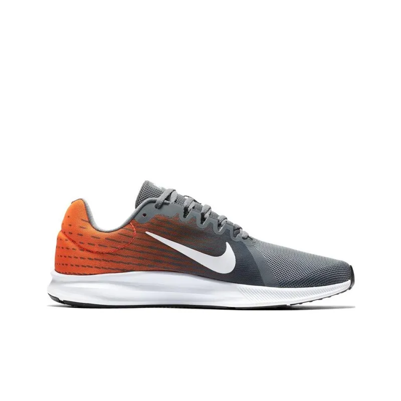 Nike Downshifter 8 Cushioning Anti Slip Wear Resistant Breathability Low Top Running Shoes Men's Gray Orange-1