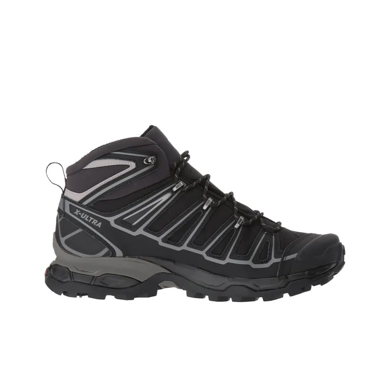 SALOMON X Ultra 3 Mid Spikes GTX Durable Breathable Mid-Top Outdoor Shoes Black-1
