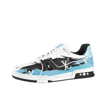 LOUIS VUITTON Lv Trainers 'White Black Blue'