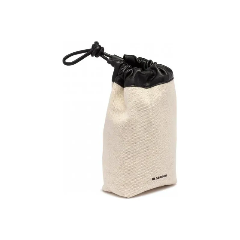 JIL SANDER Cotton Clutch Women's Ivory-1