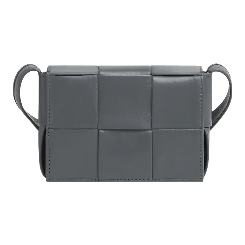 Bottega Veneta CASSETTE Cow Leather Crossbody Bag, Shoulder Bag Men's Lightning Gray-0