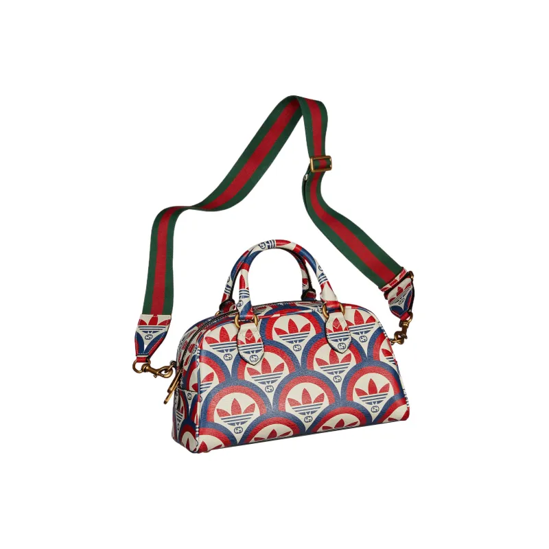 GUCCI Adidas Collaboration GUCCI X ADIDAS Leather Travel Bag Shoulder Bag Crossbody Bag Handbag Mini Women's Red/Blue-2