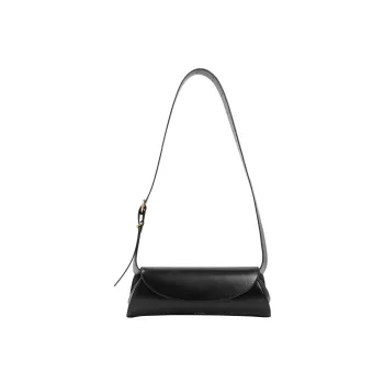 JIL SANDER Cannolo Logo Embossed Small Shoulder Bag