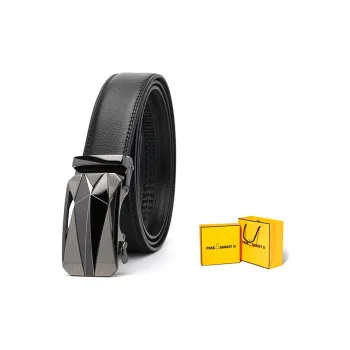 FREE RABBITⅡ Genuine Leather Automatic Buckle Business Youth Pants Belt Men's Belt Men's