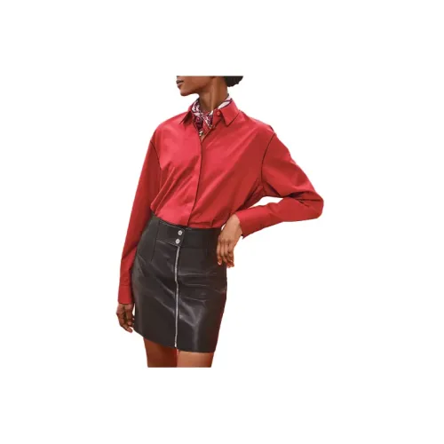 HERMES Shirts Women's Rouge Red