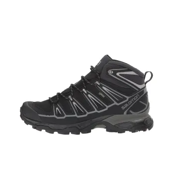 SALOMON X Ultra 3 Mid Spikes GTX Durable Breathable Mid-Top Outdoor Shoes Black