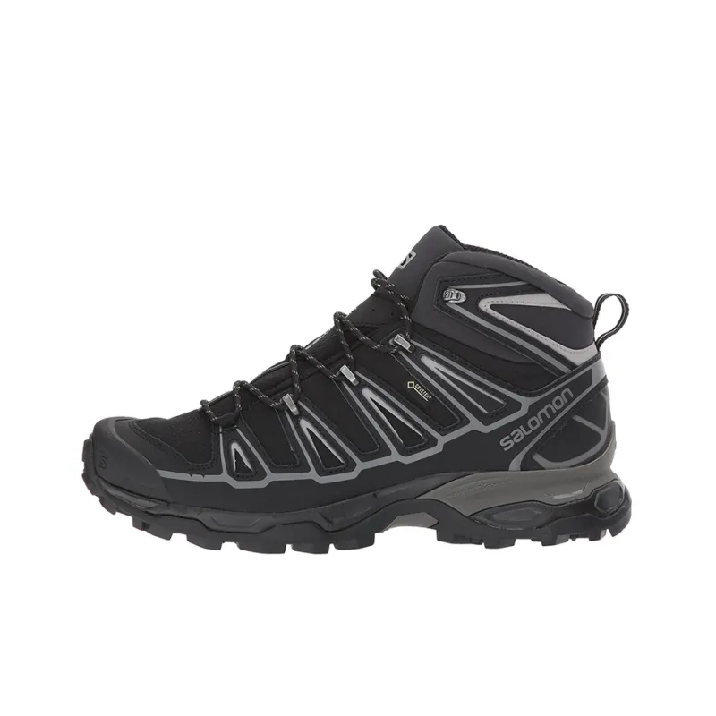 SALOMON X Ultra 3 Mid Spikes GTX Durable Breathable Mid-Top Outdoor Shoes Black-0