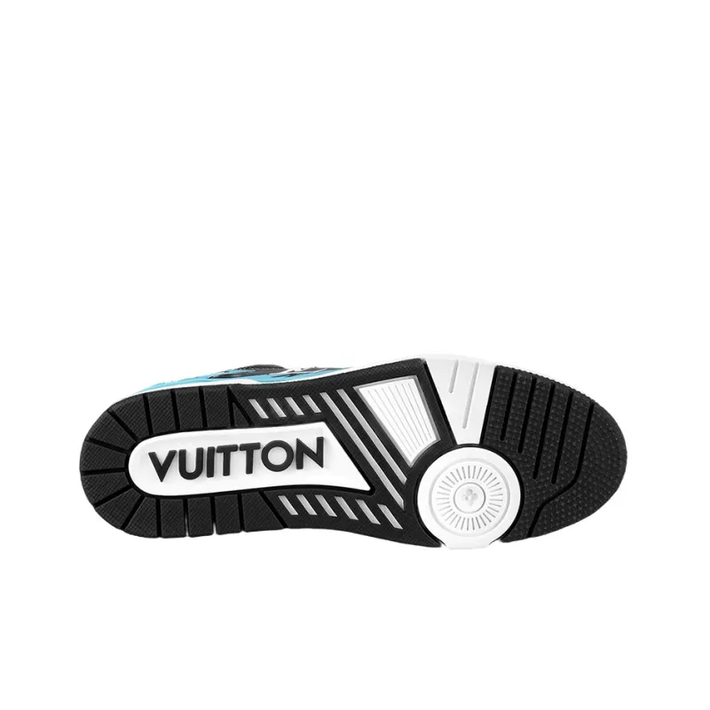 LOUIS VUITTON Lv Trainers 'White Black Blue'-4