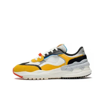 LiNing Origin CF Tracing Cushioning Anti Slip And Wear Resistant Low Top Sports Casual Shoes Men's Yellow White