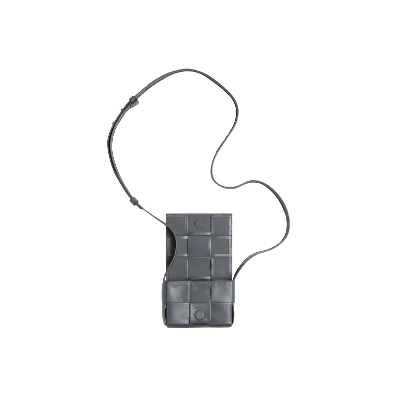 Bottega Veneta CASSETTE Cow Leather Crossbody Bag, Shoulder Bag Men's Lightning Gray-2
