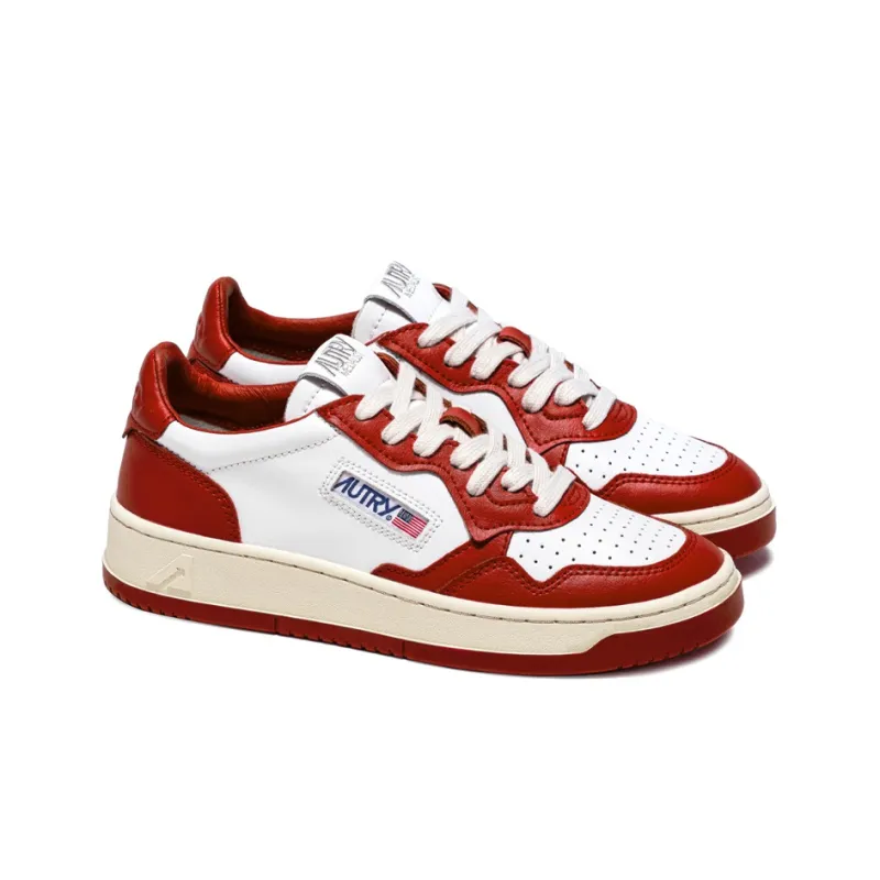 AUTRY Medalist Leather Low Red White-1