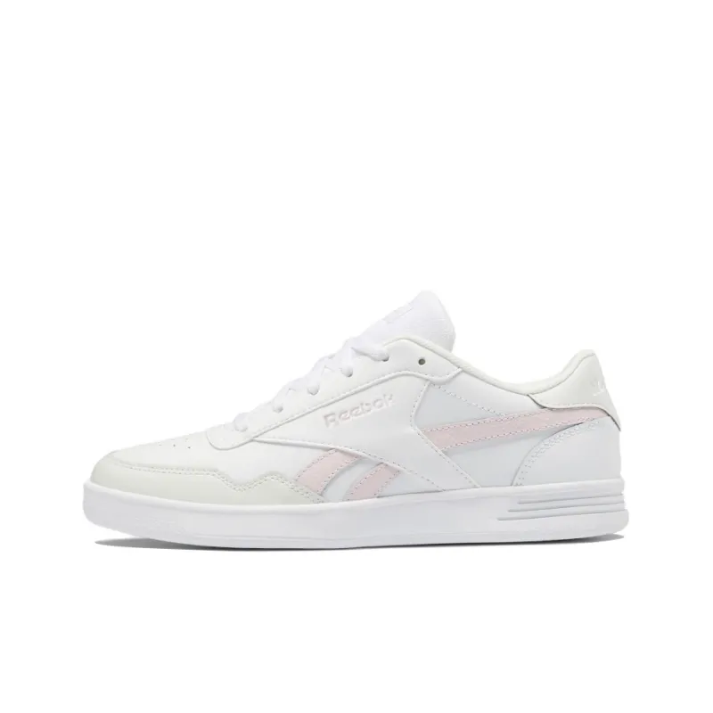 Reebok Royal Techque T Anti-Slip Wear-Resistant Low-Top Skateboard Shoes Women's White Brown Pink-0