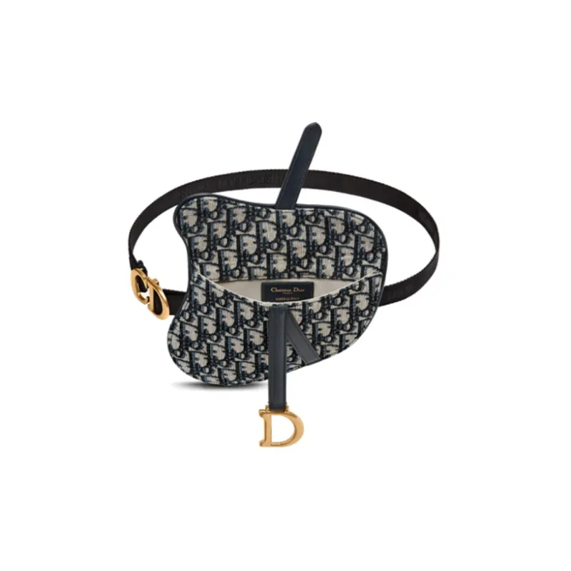 DIOR Saddle Canvas Saddle Bag, Crossbody Bag, Fanny Pack Regular Women's Marine Blue-2