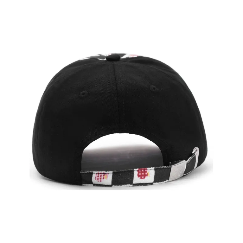 KENMO Baseball Caps Unisex Black White Red-6