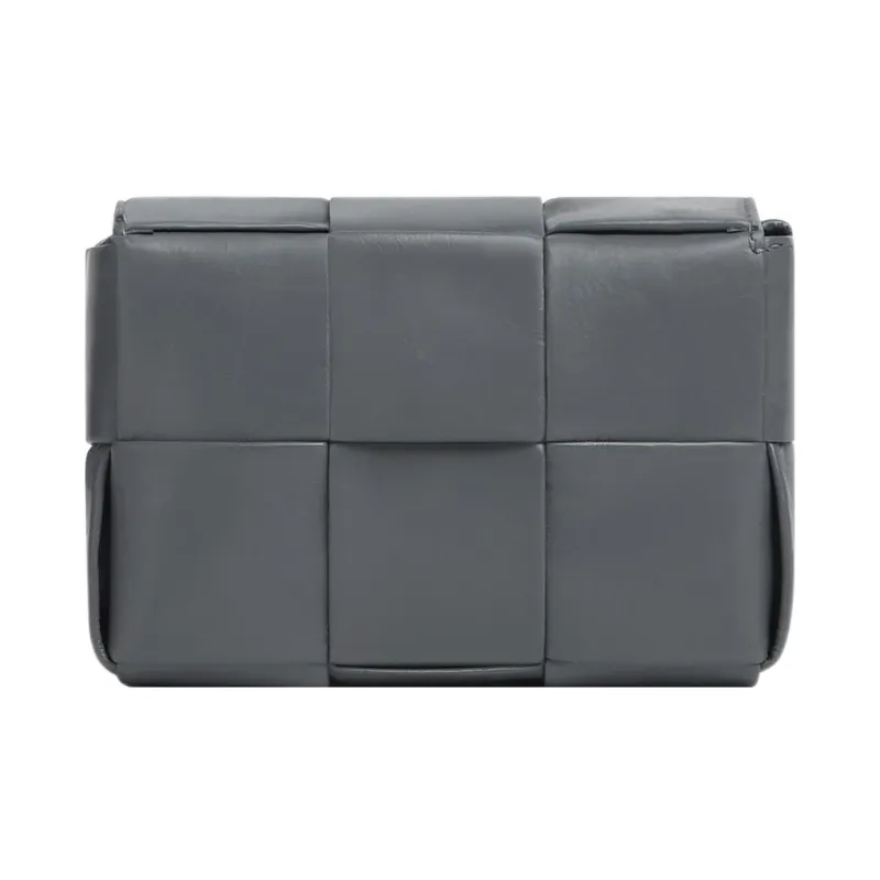 Bottega Veneta CASSETTE Cow Leather Crossbody Bag, Shoulder Bag Men's Lightning Gray-3
