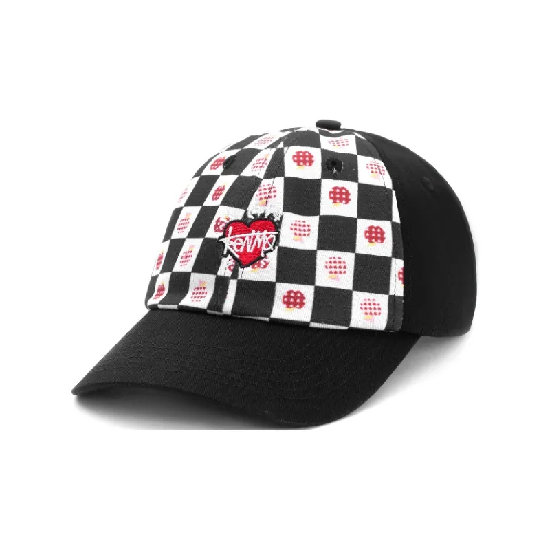 KENMO Baseball Caps Unisex Black White Red-0