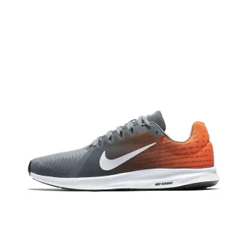 Nike Downshifter 8 Cushioning Anti Slip Wear Resistant Breathability Low Top Running Shoes Men's Gray Orange
