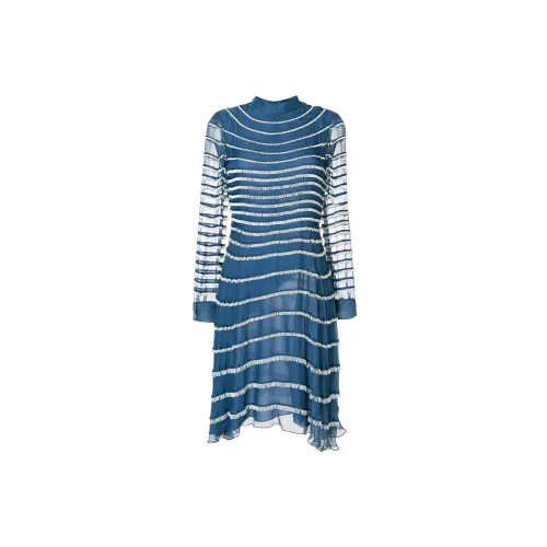 Valentino Long-Sleeved Dresses Women's Blue