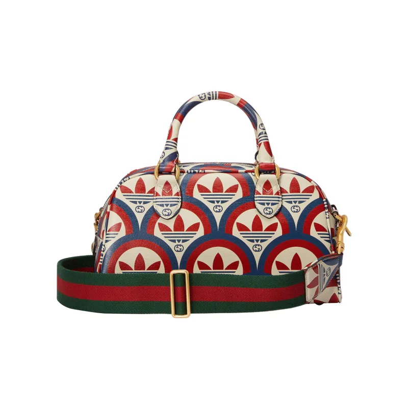 GUCCI Adidas Collaboration GUCCI X ADIDAS Leather Travel Bag Shoulder Bag Crossbody Bag Handbag Mini Women's Red/Blue-3