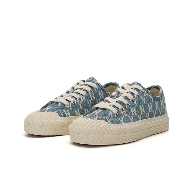 MLB Playball Slip Resistant Cushioning Abrasion Resistant Lightweight Low Top Skateboard Shoes Unisex Denim Blue-2