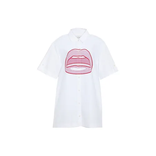 COACH Short-Sleeved Dresses Women's White